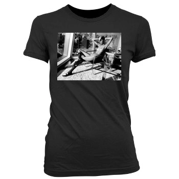 Anja Rubik Women's Junior Cut Crewneck T-Shirt