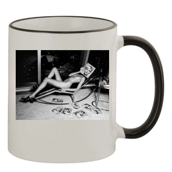 Anja Rubik 11oz Colored Rim & Handle Mug