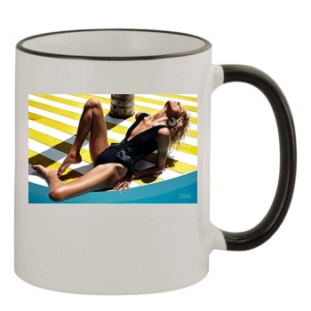 Anja Rubik 11oz Colored Rim & Handle Mug