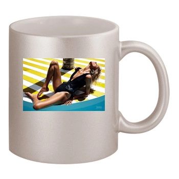 Anja Rubik 11oz Metallic Silver Mug