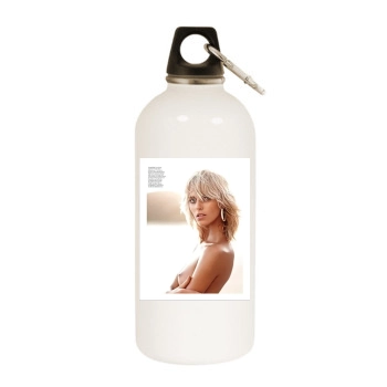 Anja Rubik White Water Bottle With Carabiner