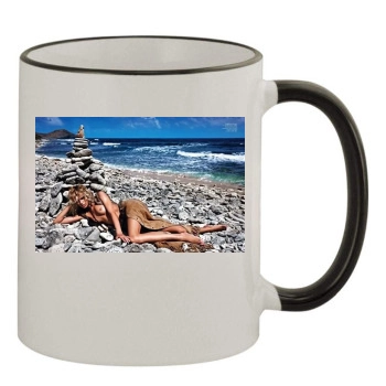 Anja Rubik 11oz Colored Rim & Handle Mug