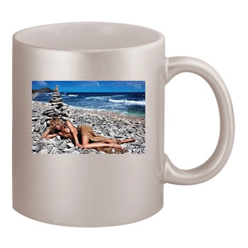 Anja Rubik 11oz Metallic Silver Mug