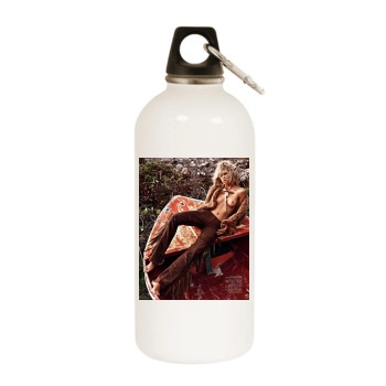 Anja Rubik White Water Bottle With Carabiner