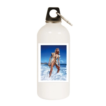 Anja Rubik White Water Bottle With Carabiner