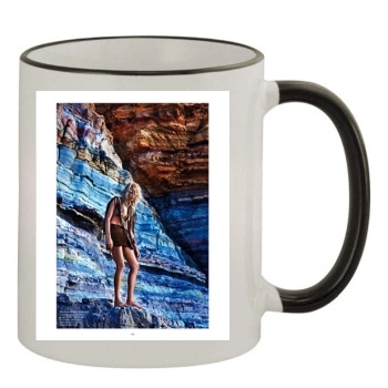 Anja Rubik 11oz Colored Rim & Handle Mug