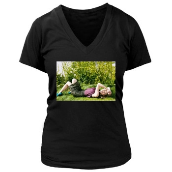 Anna Torv Women's Deep V-Neck TShirt