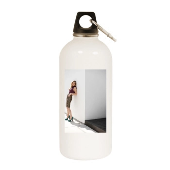 Anna Torv White Water Bottle With Carabiner