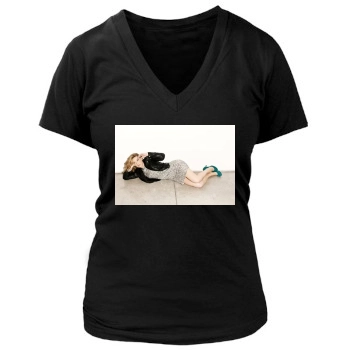 Anna Torv Women's Deep V-Neck TShirt