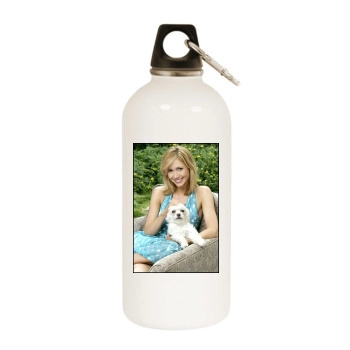 Ashley Jones White Water Bottle With Carabiner