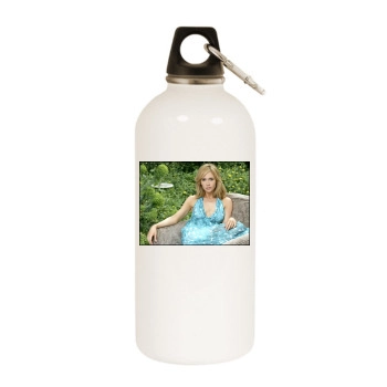 Ashley Jones White Water Bottle With Carabiner