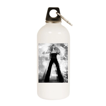 Ashley Jones White Water Bottle With Carabiner