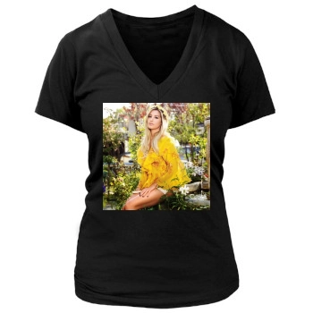 Ashley Tisdale Women's Deep V-Neck TShirt