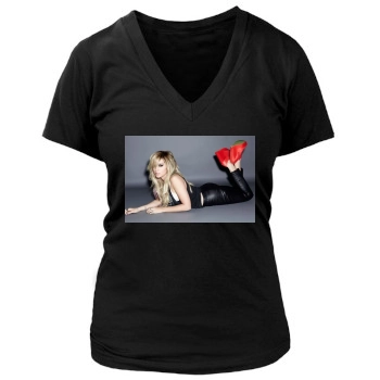 Ashley Tisdale Women's Deep V-Neck TShirt