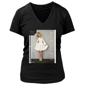 Ashley Tisdale Women's Deep V-Neck TShirt