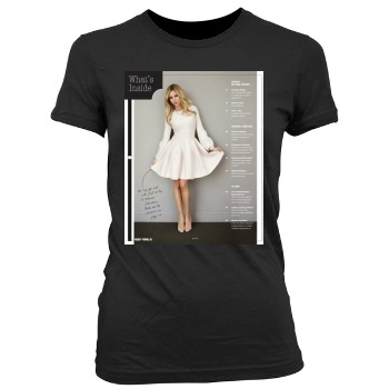 Ashley Tisdale Women's Junior Cut Crewneck T-Shirt