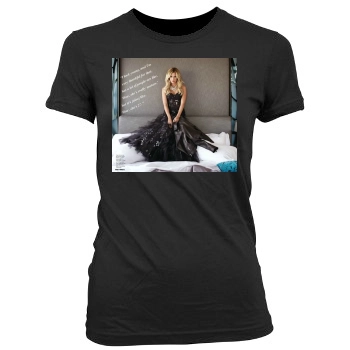 Ashley Tisdale Women's Junior Cut Crewneck T-Shirt