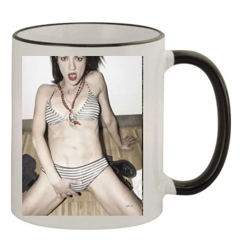 Asia Argento 11oz Colored Rim & Handle Mug