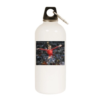 Shawn Johnson White Water Bottle With Carabiner