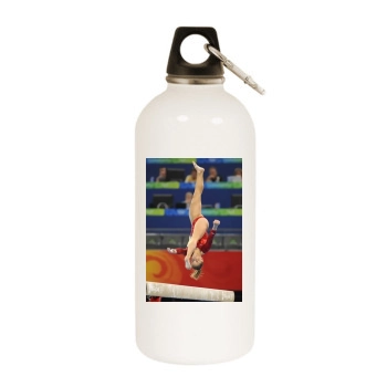 Shawn Johnson White Water Bottle With Carabiner