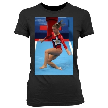 Shawn Johnson Women's Junior Cut Crewneck T-Shirt