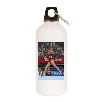 Shawn Johnson White Water Bottle With Carabiner