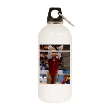 Shawn Johnson White Water Bottle With Carabiner