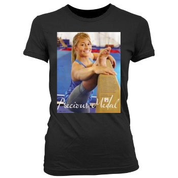 Shawn Johnson Women's Junior Cut Crewneck T-Shirt