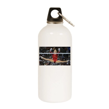 Shawn Johnson White Water Bottle With Carabiner