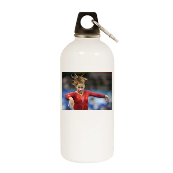 Shawn Johnson White Water Bottle With Carabiner