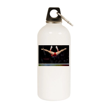 Shawn Johnson White Water Bottle With Carabiner