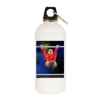 Shawn Johnson White Water Bottle With Carabiner