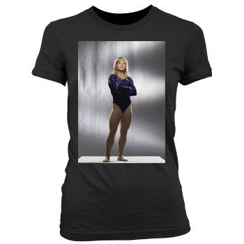 Shawn Johnson Women's Junior Cut Crewneck T-Shirt