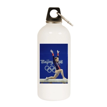 Shawn Johnson White Water Bottle With Carabiner