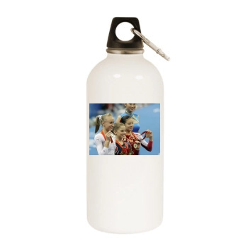 Shawn Johnson White Water Bottle With Carabiner