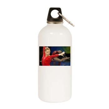 Shawn Johnson White Water Bottle With Carabiner