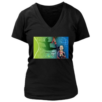 Shawn Johnson Women's Deep V-Neck TShirt