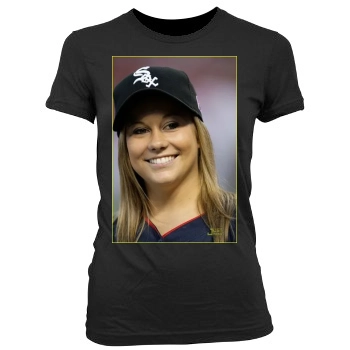 Shawn Johnson Women's Junior Cut Crewneck T-Shirt