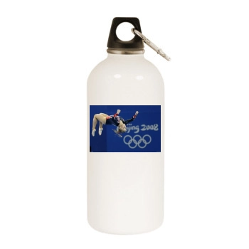 Shawn Johnson White Water Bottle With Carabiner