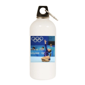 Shawn Johnson White Water Bottle With Carabiner