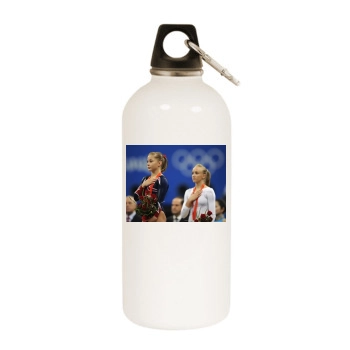 Shawn Johnson White Water Bottle With Carabiner