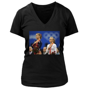 Shawn Johnson Women's Deep V-Neck TShirt