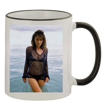 Elizabeth Hurley 11oz Colored Rim & Handle Mug