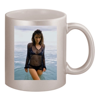 Elizabeth Hurley 11oz Metallic Silver Mug