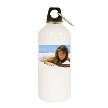 Elizabeth Hurley White Water Bottle With Carabiner