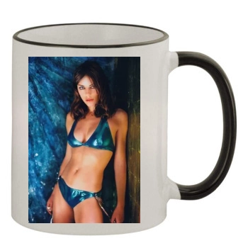 Elizabeth Hurley 11oz Colored Rim & Handle Mug