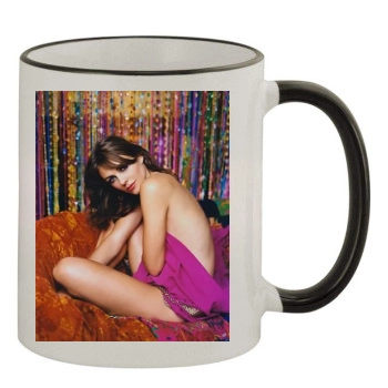 Elizabeth Hurley 11oz Colored Rim & Handle Mug