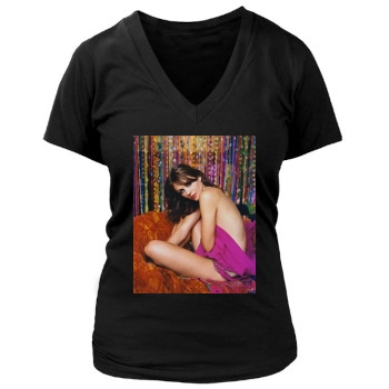 Elizabeth Hurley Women's Deep V-Neck TShirt