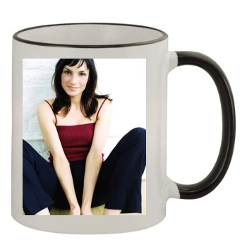 Famke Janssen 11oz Colored Rim & Handle Mug