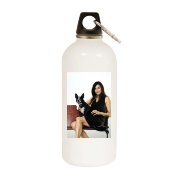 Famke Janssen White Water Bottle With Carabiner